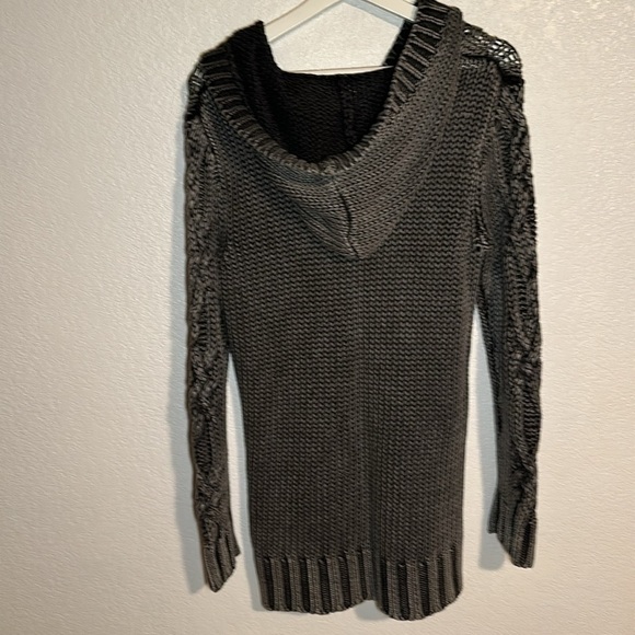 Gray Long Sleeve Knit Dress - Picture 5 of 7